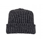 Black Acrylic with Natural Wool hat